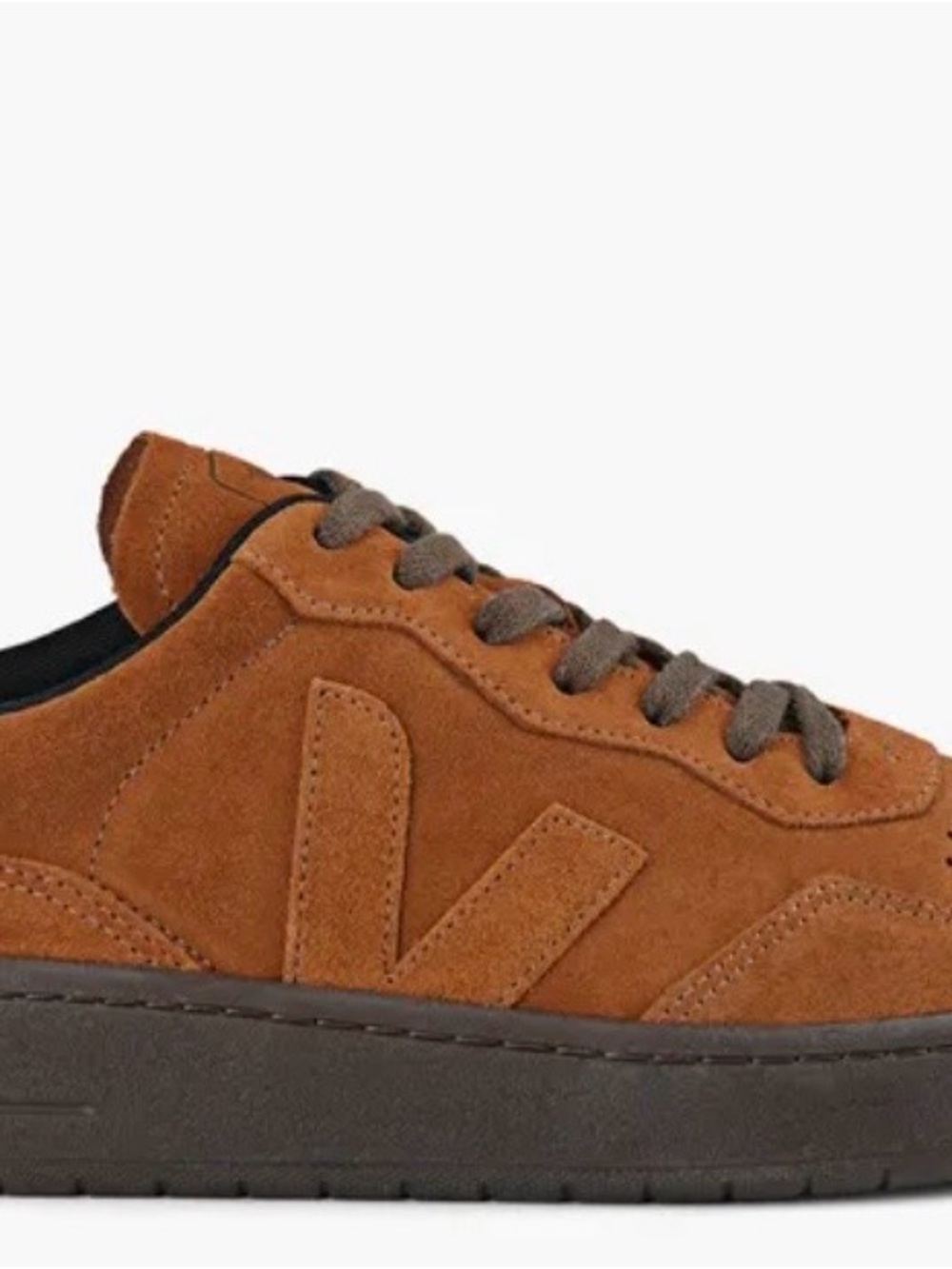 Veja Men’s Suede Sneaker in Tan Brown with Dark Brown Sole